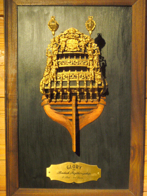 Aft Profile of the 1655 British Fighting Ship Glory.